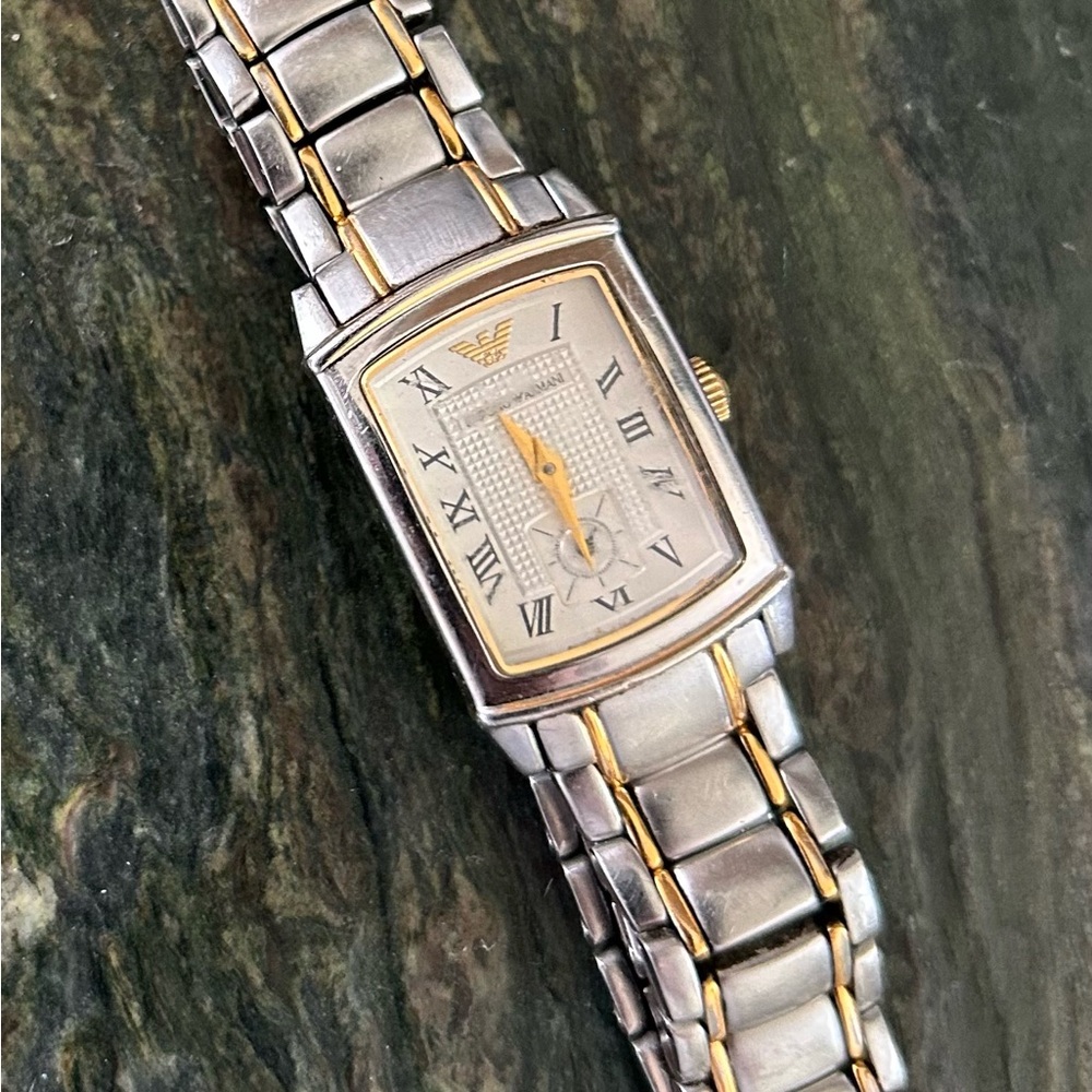 Emporio Armani Two-Tone Silver and Gold Women's Watch